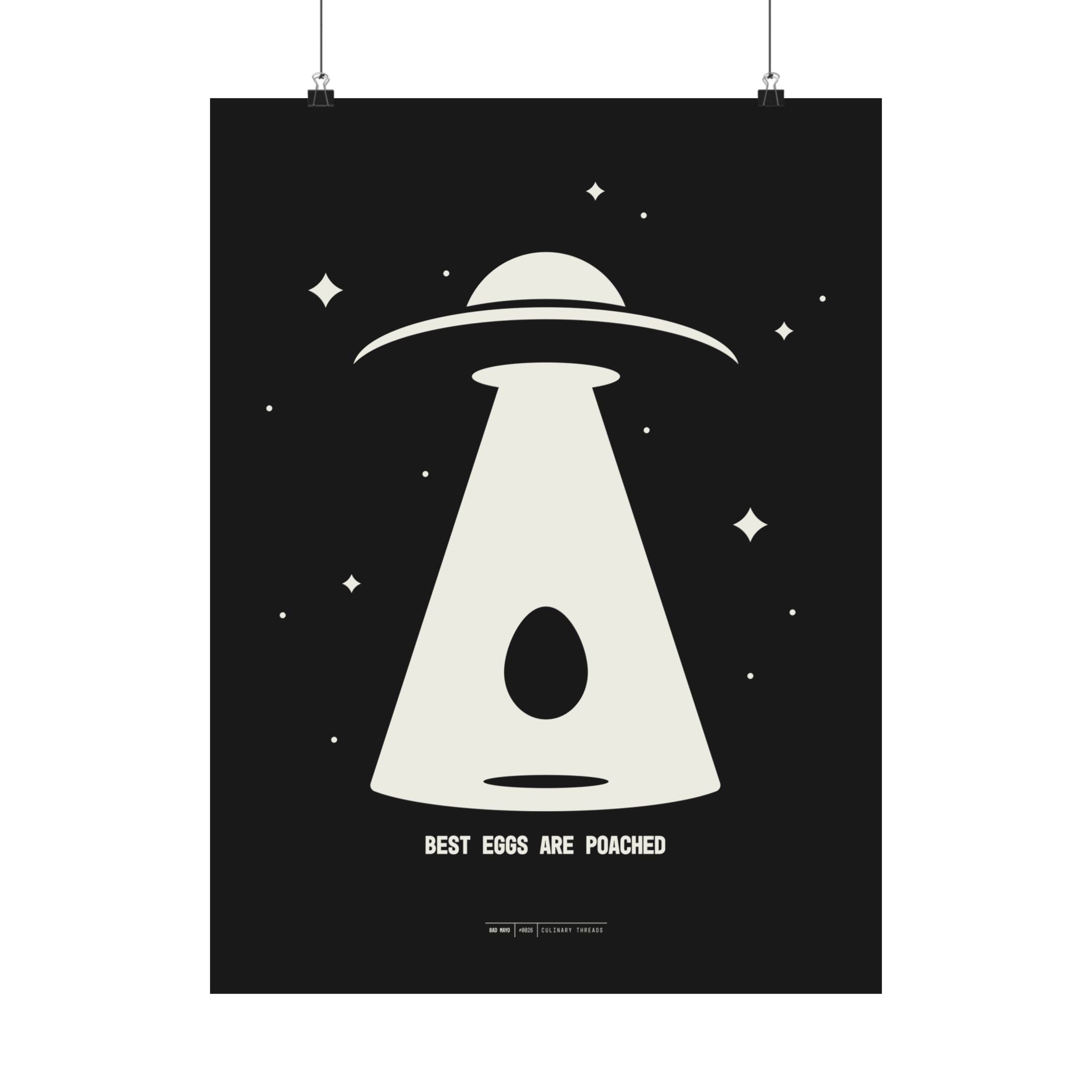 Poster UFO Egg Black