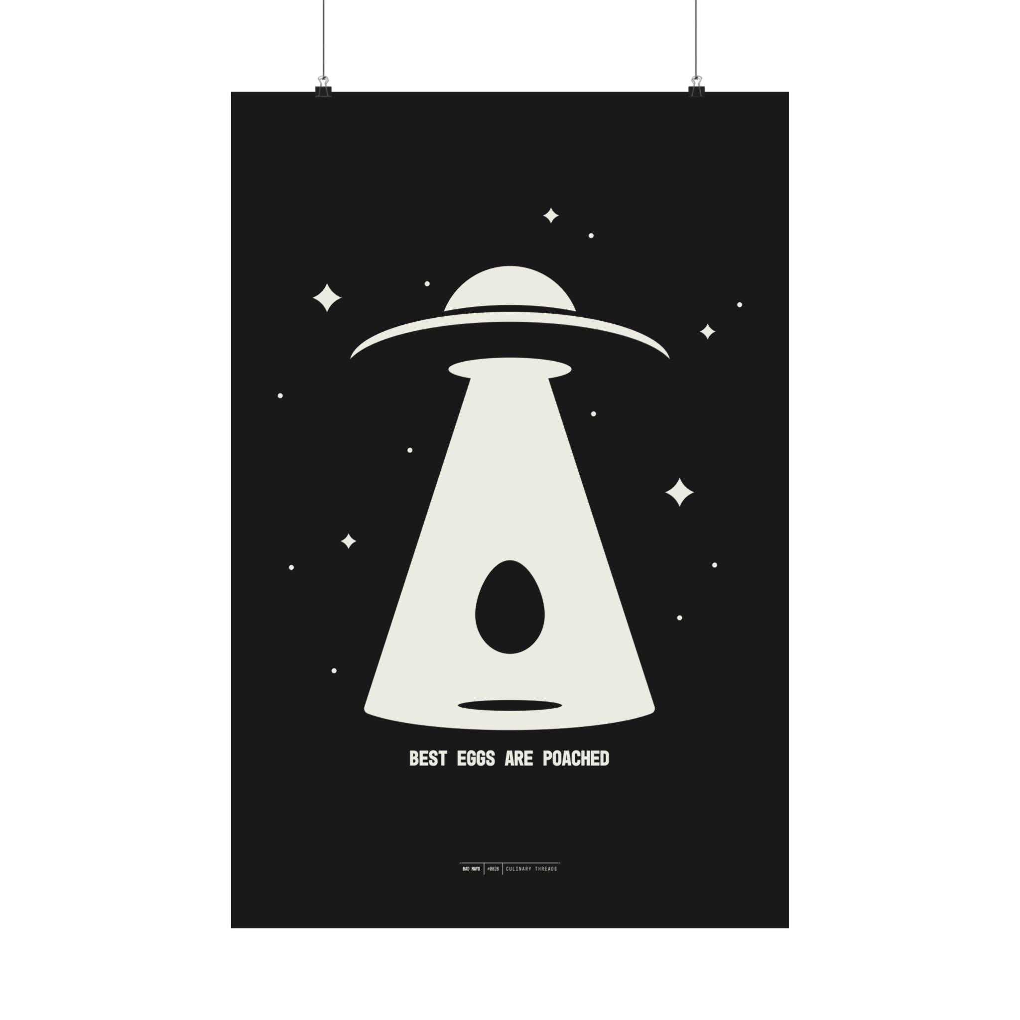 Poster UFO Egg Black